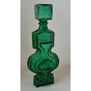 Empoli 'Grandfather Clock' Art Glass Decanter With Stopper Helena Tynell Style